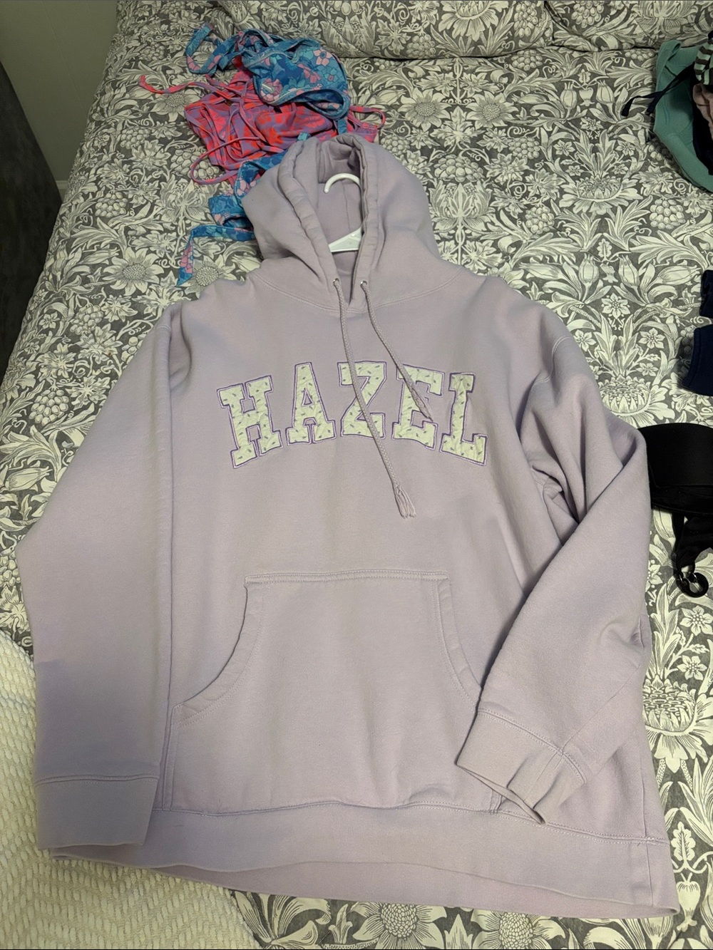 hazel Lavender Pullover Hoodie with HAZEL Logo